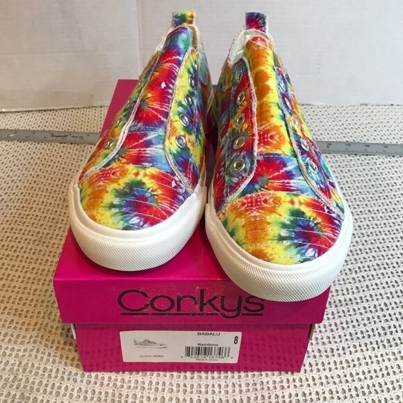 Corkys Shoes - CORKYS WOMEN BABALU RAINBOW SNEAKERS SIZE 8 NWT